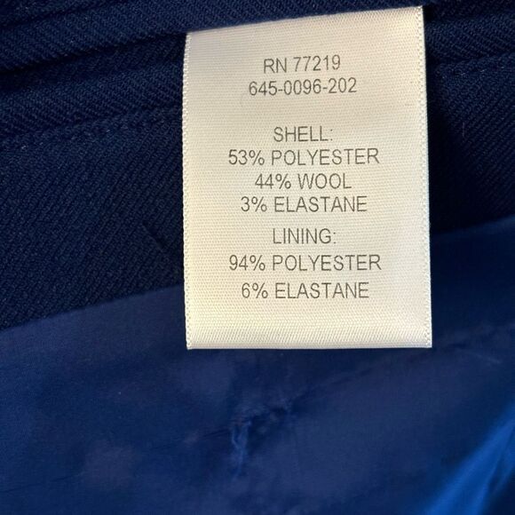 Lands’ End Cobalt Blue Full Length Wool Blend Coat Size 18R - Picture 4 of 7